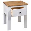 vidaXL Bedside Cabinet White 46x40x57 cm Pine Panama Range