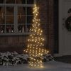 vidaXL Christmas Tree with 240 LEDs Warm white 180 cm Rattan