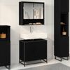 vidaXL Bathroom Sink Cabinet Black Oak 65 x 33 x 60 cm Engineered wood