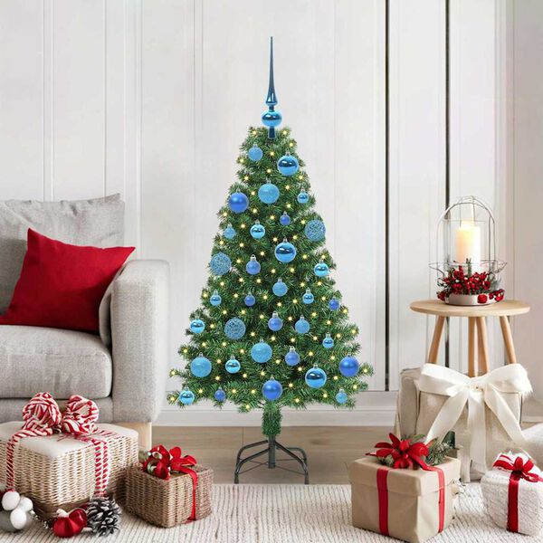 vidaXL Artificial Christmas Tree with 150 LEDs with Stand Green 120 cm