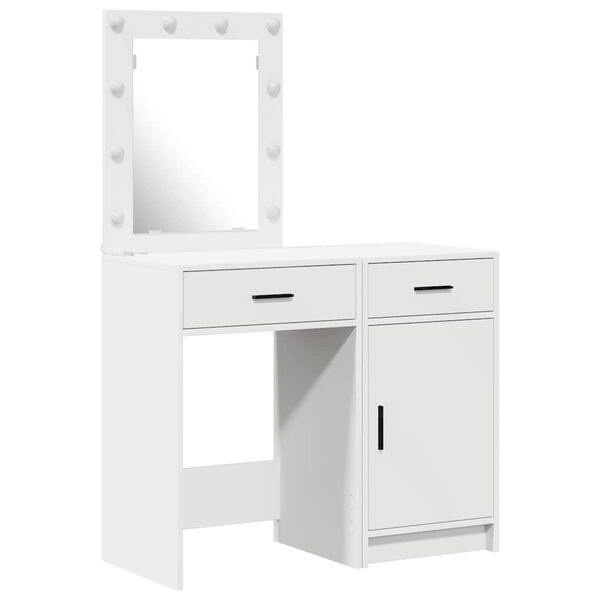 vidaXL Dressing Table 2 pcs White 50 x 41 x 135 cm Engineered wood