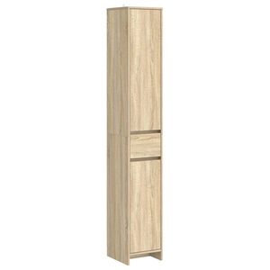 vidaXL Bathroom Cabinet Sonoma Oak 30 x 33 x 190 cm Engineered Wood