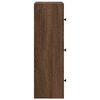 vidaXL Bookcase Brown Oak 40x24x77 cm Engineered Wood