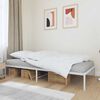 vidaXL Metal Bed Frame without Mattress White 107x203cm