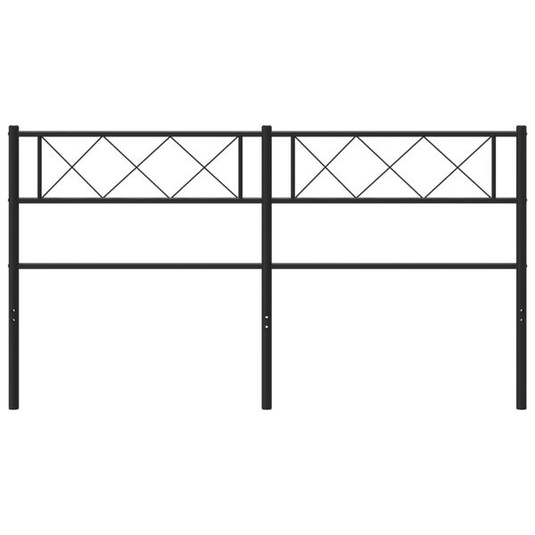 vidaXL Metal Headboard Black 150 cm