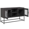 vidaXL TV Cabinet Black 100.5x39x60.5 cm Steel