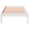 vidaXL Extra Long Bed Frame without Mattress White 100x220 cm Solid Wood Pine