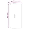 vidaXL Wall Cabinet White 34.5x34x90 cm Engineered Wood