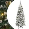 vidaXL Artificial Christmas Tree with 300 LEDs with Stand White 180 cm