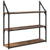 vidaXL Wall Shelf Old Wood 80 x 21 x 78.5 cm Engineered Wood