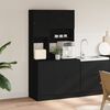 vidaXL Kitchen Cabinet Black 95x50x180 cm Engineered Wood