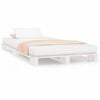 vidaXL Pallet Bed without Mattress White 90x200 cm Solid Wood