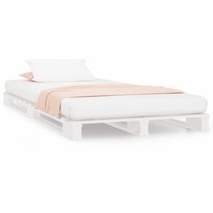 vidaXL Pallet Bed without Mattress White 90x200 cm Solid Wood