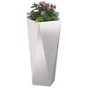 vidaXL Planter 2 pcs Silver 30 x 30 x 75 cm Stainless Steel