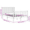 vidaXL Bed Frame without Mattress Small Double Solid Wood Pine