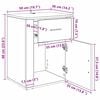 vidaXL Bedside Cabinet Old Wood 35 x 50 x 60 cm Engineered Wood