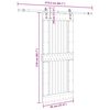 vidaXL Sliding Door with Hardware Set 95x210 cm Solid Wood Pine