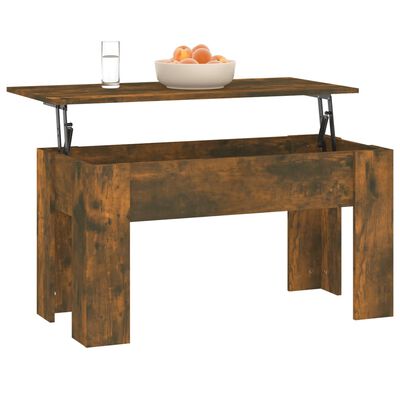 vidaXL Coffee Table Smoked Oak 101x49x52 cm Engineered Wood