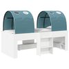 vidaXL Bed with Tunnel 3 pcs White and Light Blue Engineered Wood