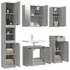 vidaXL 5 Piece Bathroom Cabinet Set Grey Sonoma Engineered Wood