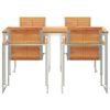 vidaXL Garden Dining Set 5 pcs Brown Solid Acacia Wood