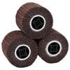 vidaXL Sanding Rollers 3 pcs Brown 12 x 12 x 10 cm Synthetic Fibre