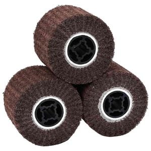 vidaXL Sanding Rollers 3 pcs Brown 12 x 12 x 10 cm Synthetic Fibre