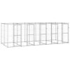 vidaXL Outdoor Dog Kennel Galvanised Steel 12.1 m&sup2;
