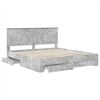 vidaXL Bed Frame Concrete Grey 180 x 200 cm Engineered Wood