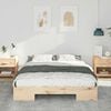 vidaXL Floor Bed Frame with Storage Brown 160 x 200 cm Solid pine wood