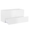 vidaXL Sink Cabinet High Gloss White 90x38.5x45 cm Engineered Wood