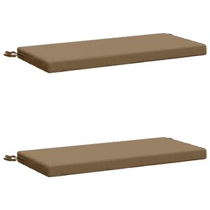 vidaXL 2-Piece Bench Cushions SOEST 2 pcs 100% Polyester Taupe