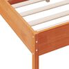 vidaXL Bed Frame without Mattress Wax Brown 135x190 cm Double Solid Wood Pine