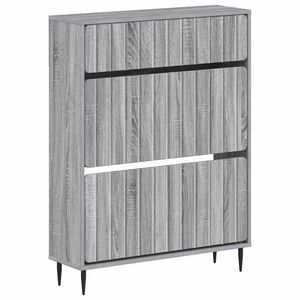 vidaXL Shoe Cabinet ZWOLLE 78 x 24 x 103 cm Engineered Wood