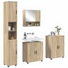 vidaXL Bathroom Furniture Set 4 pcs Sonoma Oak Engineered wood & Metal
