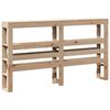 vidaXL Headboard with Shelves 140 cm Solid Wood Pine