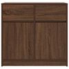 vidaXL Sideboard with Drawer Brown Oak 80x34x76 cm Engineered Wood