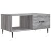vidaXL Coffee Table Grey Sonoma 90 x 50 x 40 cm Engineered Wood
