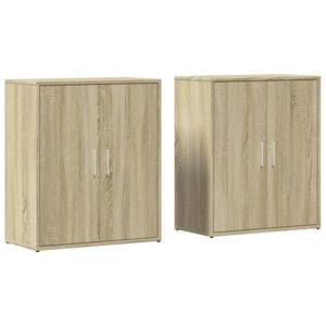 vidaXL Sideboards 2 pcs Sonoma Oak 60x31x70 cm Engineered Wood