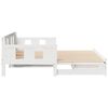 vidaXL Daybed with Trundle and Drawers without Mattress White 90x190 cm Single