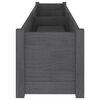 vidaXL Garden Planters 2 pcs Grey 200x31x31 cm Solid Pinewood