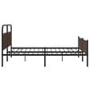 vidaXL Metal Bed Frame without Mattress Brown Oak 180x200 cm Super King