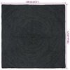 vidaXL Area Rugs Square Dark Grey 120 x 120 cm Jute