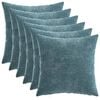 vidaXL Cushion Cover 6 pcs HEERLEN Blue 40 x 40 cm Chenille Fabric