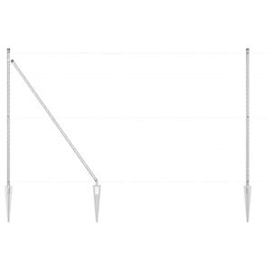 vidaXL Fence Post Other 52 pcs Grey 3.2 x 3.2 x 180 cm Steel