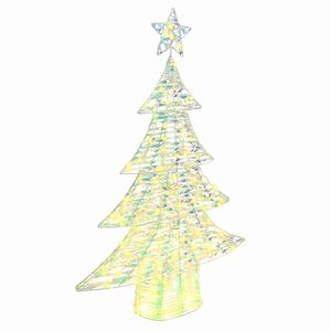 vidaXL Christmas Tree with 120 LEDs Warm white 120.5 cm PET