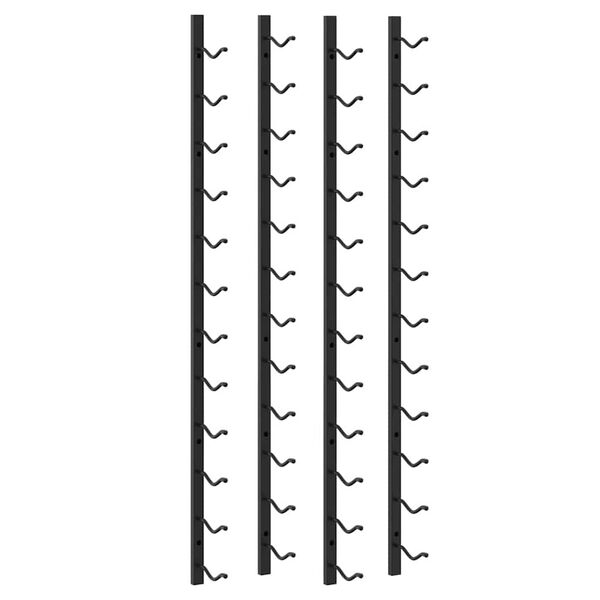 vidaXL Wall Mounted Wine Racks for 12 Bottles 2 pcs Black Iron