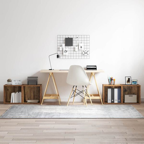 vidaXL TV Cabinet Set 4 pcs Old Wood 37 x 35 x 37.5 cm Engineered Wood