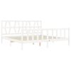 vidaXL Bed Frame without Mattress White 200x200 cm Solid Wood Pine