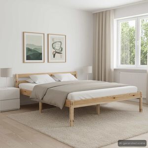 vidaXL Bed Frame without Mattress Solid Pine Wood 140x200 cm